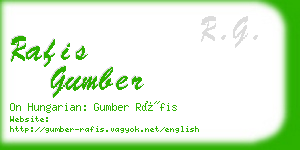 rafis gumber business card